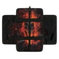 thumbnail image 2 of Renewold Wolf Flame Red Car Center Console Cover Soft Armrest Cover Protector Wear-Resistant Non-slip Middle Console Pad Protective Cover for Car Storage Box Universal Fit, 2 of 9