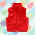 thumbnail image 2 of Comdrip Toddler Boys Girls Fall Winter Sleeveless Vest Coat , Warm Zip Outerwear Jacket Red 100, 2 of 5