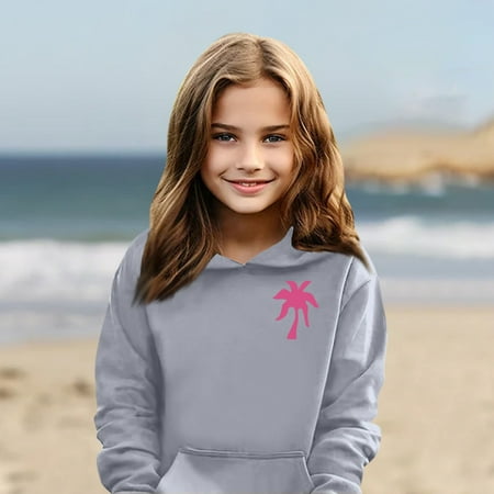 

ZKIRBJV Boys Girls Pink Palm Puff Hoodie Fleece Everything Comes In Waves Graphic Hoodie Long Sleeve Winter Sweatshirt for Toddler & Boys Girls Casual Hooded Pullover Tops with Pockets Gray 11-12Years