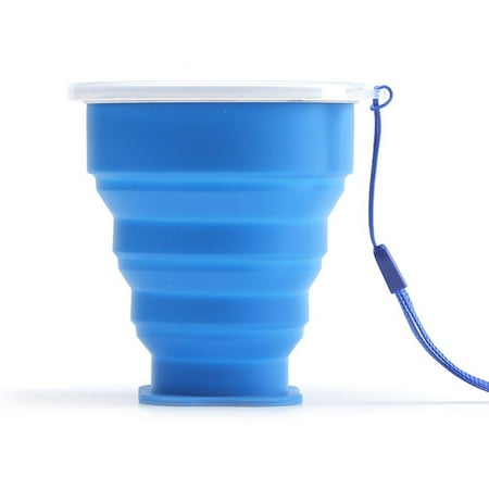 

200ML Silicone Folding Cup Portable Travel Juice Water Cup Coffee Mug Teacup Telescopic Drinking Mug with Lid Outdoor Drinkware