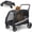 Black, variant on ModFurne Medium Dog Stroller with Foldable Design, 360° Wheels & Lockable Brakes, 4 Wheels Breathable Mesh Pet Stroller, Green