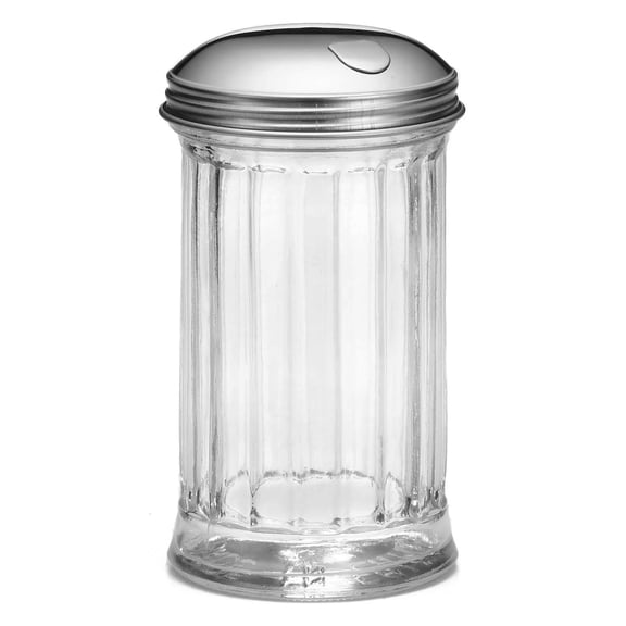 12 Oz. Sugar Pourer, Stainless Steel Side Flap Top