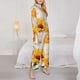 thumbnail image 3 of Balery Sunflower 5 Conjunto de Pijama con Estampado para Mujer, Conjunto de Dos Piezas con Manga Larga, Ropa de Dormir Suave con Bolsillos, Pijamas Cómodos-Large, 3 of 7