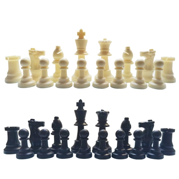32 Pcs Chess Pieces International Chess Pieces Standard Tournament Chessmen Pieces for Chess Game
