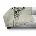 thumbnail image 3 of Ice Cream Soft Flannel Fleece Blanket, Grunge Style Cool Ice Cream for Hot Summer Days Words Lifestyle Print, Cozy Plush for Indoor and Outdoor Use, 70" x 90", Coconut Charcoal Grey, by Ambesonne, 3 of 6