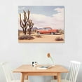 thumbnail image 2 of Orinice Desert Landscape Picture Joshua Tree Canvas Wall Art Southwestern Art Prints Desert Mountain Painting Vintage Red Car Wall Art Desert Nature Poster Southwestern Landscape Wall Art20x16in, 2 of 3