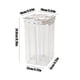 thumbnail image 3 of Contenedor multigrano de 4 compartimentos | Frasco de plástico apto para uso alimentario de gran capacidad de 3 y 4 litros | Hermético e impermeable con sello de silicona | Organización de despensa, 3 of 7