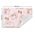 thumbnail image 3 of XMXY Woven Placemats Set of 6 PCS, Pink Cute Cartoon Pig Table Mats Washable Heat Resistant Placemats, 3 of 6