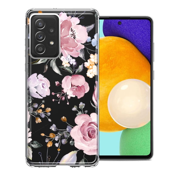 MUNDAZE Case For Samsung Galaxy A72 Soft Pastel Spring Floral Flowers Blush Lavender Phone Cover