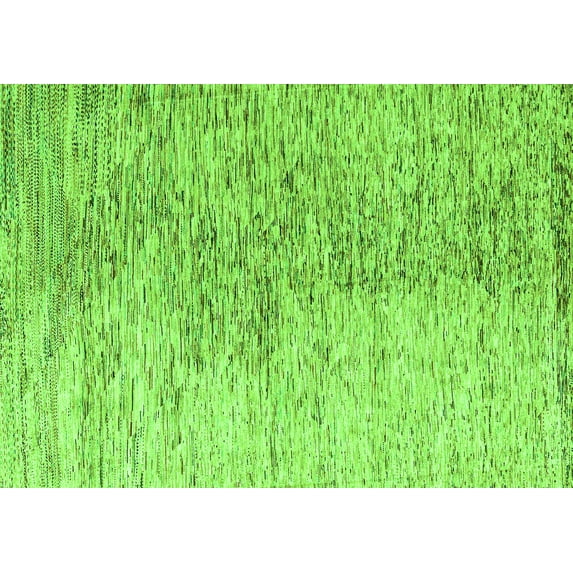 Ahgly Company Indoor Rectangle Oriental Green Modern Area Rugs, 2' x 5'