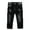 Black-2338, variant on KIDSCOOL SPACE Baby Girl Boy Jeans,Little Kid Elastic Band Inside Ripped,Embroidered decor Denim Pants,Blue,2-3 Years