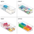 thumbnail image 4 of Papelera organizadora de almacenamiento mDesign Plastic Ligne Collection, transparente, 4 of 6