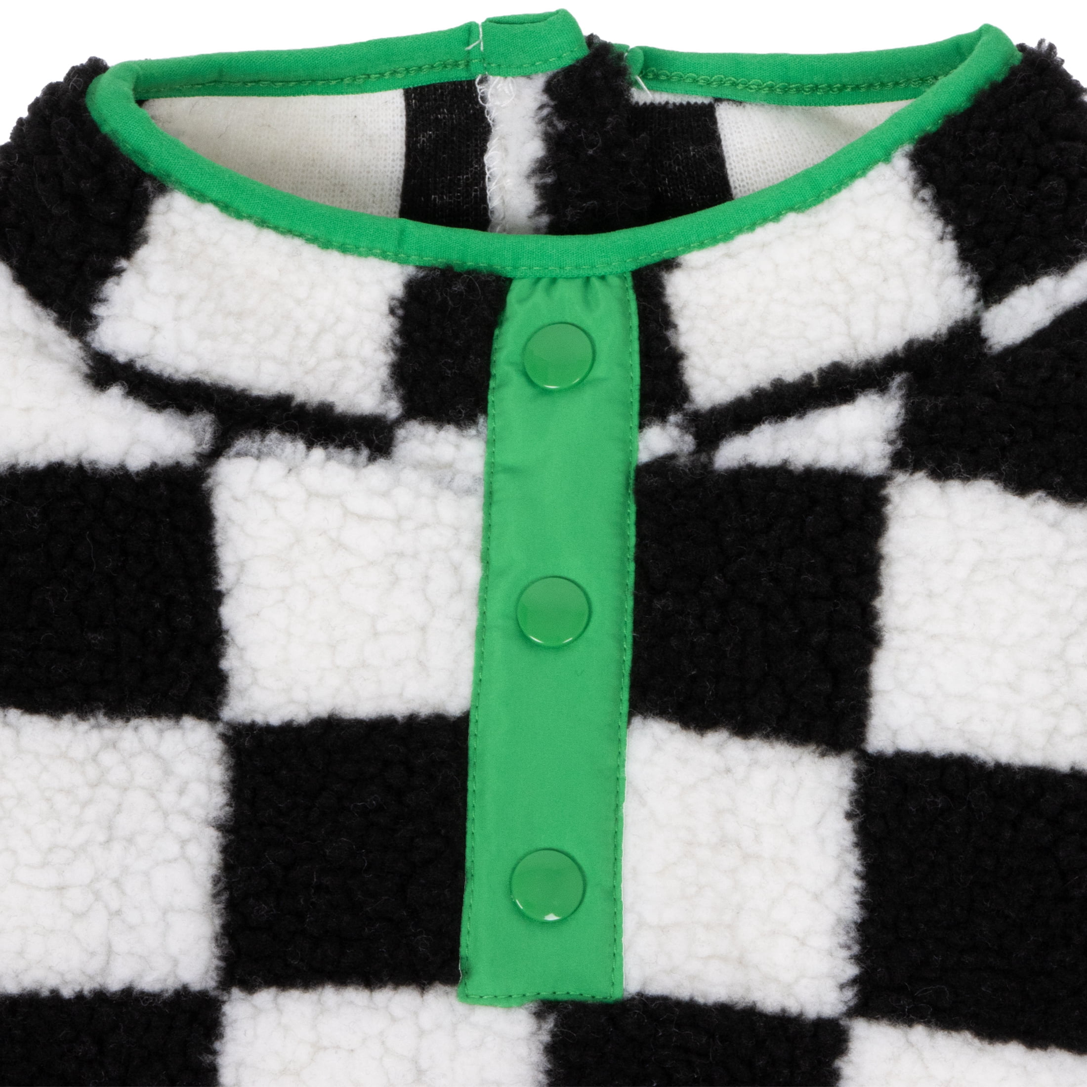 Oodles Multicolored Sherpa Bubble Hem Fall Dog Jacket, Large