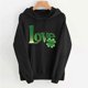 thumbnail image 5 of Xuyuer Womens St. Patrick's Day Clover Print Hoodie Casual Long Sleeve Sweatshirt Irish Shamrock Pullover Tops Sweatshirts Clover Print Shirts Casual Irish Gift Loose Fit Tops, 5 of 6