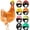 8PCS, variant on 4Pcs Mini Adjustable Chicken Helmets Pet Bird Headwear Protective Safety Hats Dollhouse Helmet Accessories (Random Color)