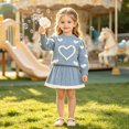 thumbnail image 2 of ZIXKCGDSE Baby Girl Clothes Fall Outfits Cute Long Sleeve Knitted Sweater Tops and Skirt Set Size 5-6 Years, 2 of 4