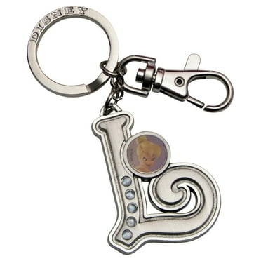 Tinkerbell Letter E Peter Pan Disney Pewter Keychain