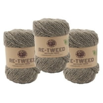 Lion Brand Yarn Re-Tweed Elmwood 253-123AC Medium Recycled Wool, Recycled Polyester, Recycled Acrylic 3 Pack