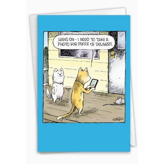 NobleWorks Funny Birthday Greeting Card with 5 x 7 Inch Envelope (1 Card) Bday Proof of Delivery C7867BDG