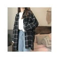 thumbnail image 5 of WOMENS CAMPUS PLAID CHECK SHIRT LONG SLEEVE COTTON BUTTON DOWN BLOUSE TOP, 5 of 5