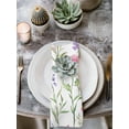 thumbnail image 3 of nqOlkjepod Spring Wildflowers Cloth Napkins Set of 6 Reusable Dinner Napkins, Farmhouse Botanical Floral Cocktail Napkin Washable Table Napkins for Wedding/Holiday Party/Baby Shower 20"x20", 3 of 8