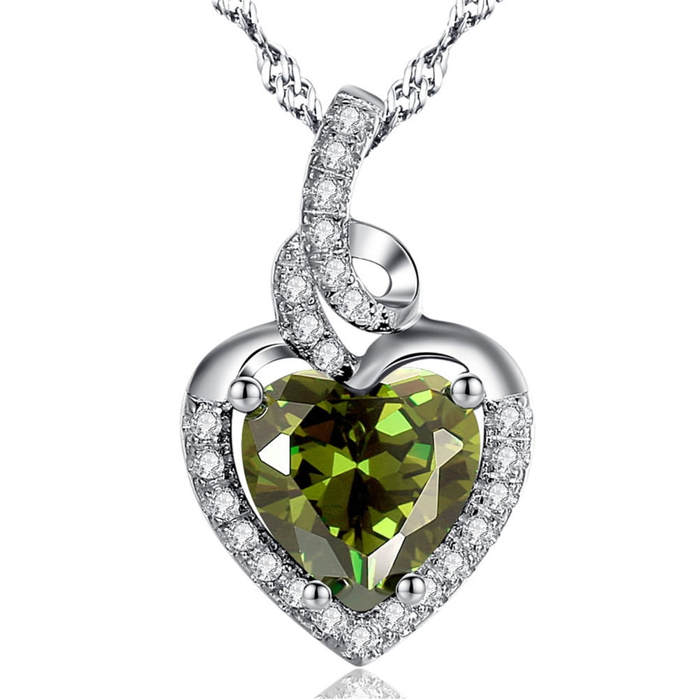 Pendant Necklace Womens gift Natural Crystal Necklace Charm Necklace Peridot Necklace