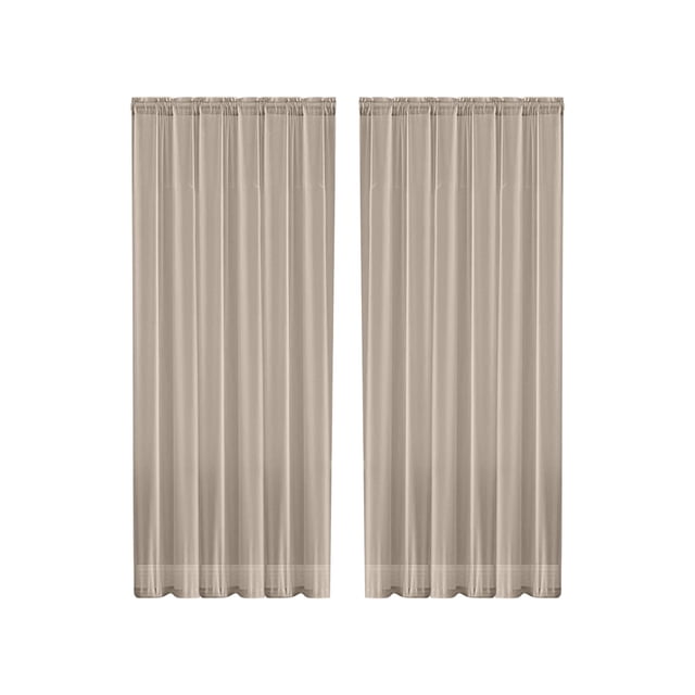 Semi Sheer Curtains Solid-Color Double-String Polyester Curtain Sheers Semi-Sheer Curtains Rod-Pocket Style Semi-Sheer Curtains