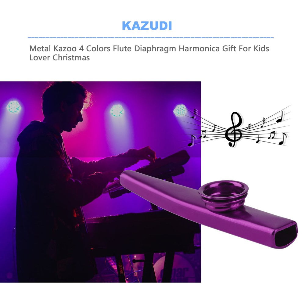 Creative Metal Kazoo 4 Colors Flute Diaphragm Harmonica Gift For Kids Lover Christmas Practical Perfect Gift 