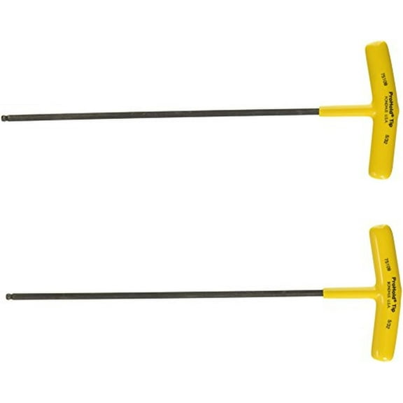 Bondhus 75109 5/32" ProHold Tip Ball End  T-Handle w/ProGuard Finish,9.1",2 PC