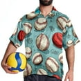 thumbnail image 4 of Baseball Men's Casual Short Sleeve Button Down Shirts - Printed Summer Beach Tops for Men and Women, 4 of 6
