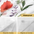 thumbnail image 5 of No Hook Shower Curtain with Snap in Liner, Spring Country Flowers Waterproof Fabric Bathroom Curtain Mesh Top Window, Watercolor Farm Floral Art Shower Curtains 48x72in, 5 of 9