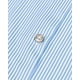 thumbnail image 5 of Camisa Mizvsitrd a rayas para hombre con botones de manga corta azul, 5 of 5