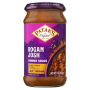 Pataks Simmer Sauce Rogan Josh Curry Medium, 15 Oz