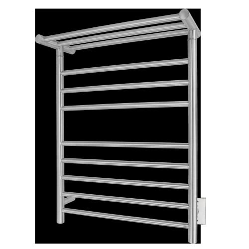 Huron Towel Warmer, Brushed, Hardwired, 8 bars