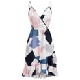 thumbnail image 4 of Leutsin Robe d'Été Décontractée à Bretelles Imprimé Floral Col en V avec Volants pour Femmes, 4 of 7
