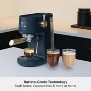 Thyme & Table Barista Mini Espresso Machine with 15-Bar Pressure and Steam Wand, Atlantic Blue