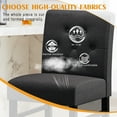 thumbnail image 6 of 30" Counter Height Bar Stools Set of 2 with Back Fabric Modern Bar Chairs Barstools with Seat Height Upholstered Button Tufted Wooden Island Stools for Kitchen Counter Dining Room (2,Charcoal), 6 of 8