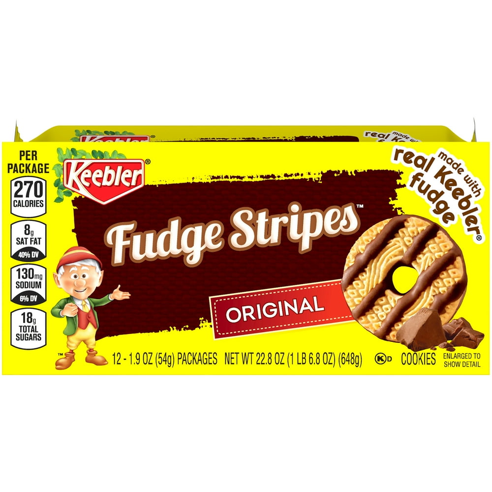 KEEBLER FUDGE STRIPES Original Cookies 121.9 oz. Packs