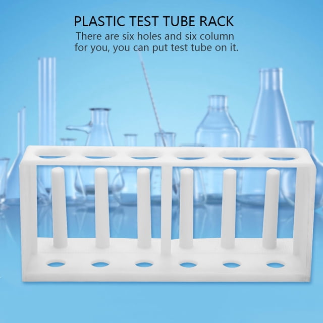 Soporte para Bastidor de Tubos de Ensayo de Plástico de 6 Orificios y 6 Columnas Con Resistencia A Altas Temperaturas Para Suministros de Laboratorio, Soporte para Tábos