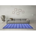thumbnail image 3 of Ahgly Company Machine Washable Indoor Round Abstract Blue Contemporary Area Rugs, 3' Round, 3 of 4