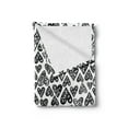 thumbnail image 2 of Love Soft Flannel Fleece Throw Blanket, Romantic Funny Sketch Style Heart Love Me Valentines Celebration Themes, Cozy Plush for Indoor and Outdoor Use, 50" x 70", Black White, by Ambesonne, 2 of 5