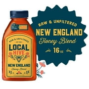 Local Hive, Raw & Unfiltered, 100% U.S. New England Honey Blend, 16 oz Bottle