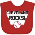thumbnail image 3 of Inktastic Cleveland Rocks with Baseball Inversed Boys or Girls Baby Bib, 3 of 4