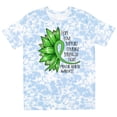 thumbnail image 3 of Inktastic Mental Health Awareness Green Sunflower Ribbon T-Shirt, 3 of 5