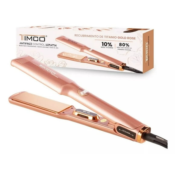 Plancha de cabello Timco® Profesional Titanio Gold P1100 con Keratin