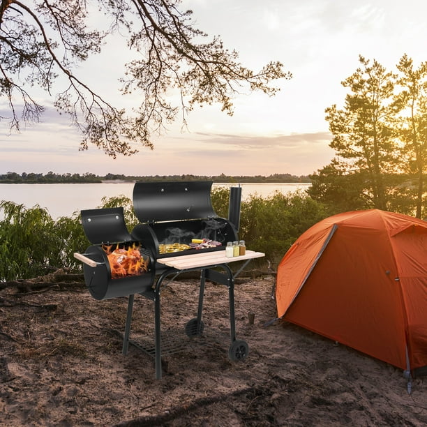 Zintown BBQ Charcoal Grill Outdoor Barbecue Pit with Offset