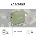 thumbnail image 4 of Liquipel Powertek Pastel Camo Dual USB-A / USB-C Wall Charger - Green, 4 of 7