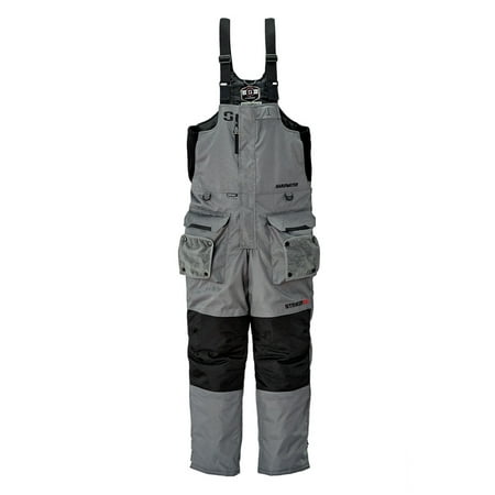 UPC: 0818716025435 | STRIKER ICE Adult Male Hardwater Bibs  Color: Gray/Black  Size: XL (6201006)