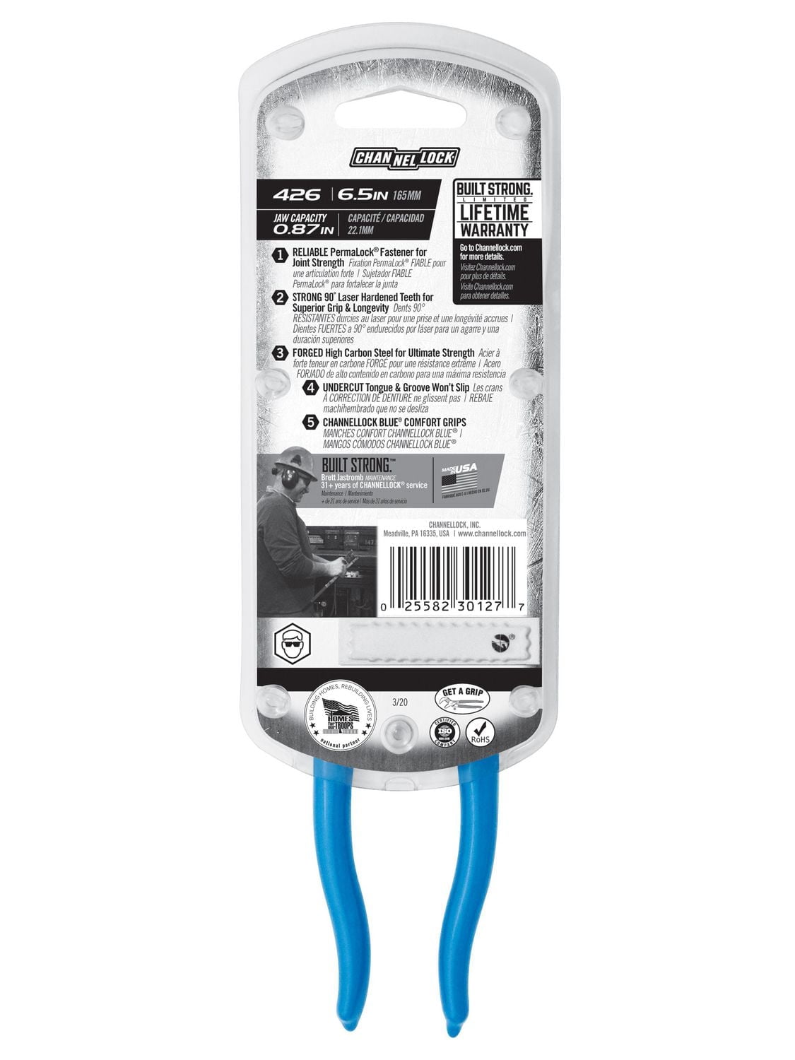 CHANNELLOCK 6.5" Languette et Rainure