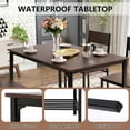 thumbnail image 6 of Magic Union Dining Table Set for 4 with Storage Bench, Dining Room Table Set for 4 Kitchen Table with Bench and 2 Chairs for Small Space Apartment, 6 of 7